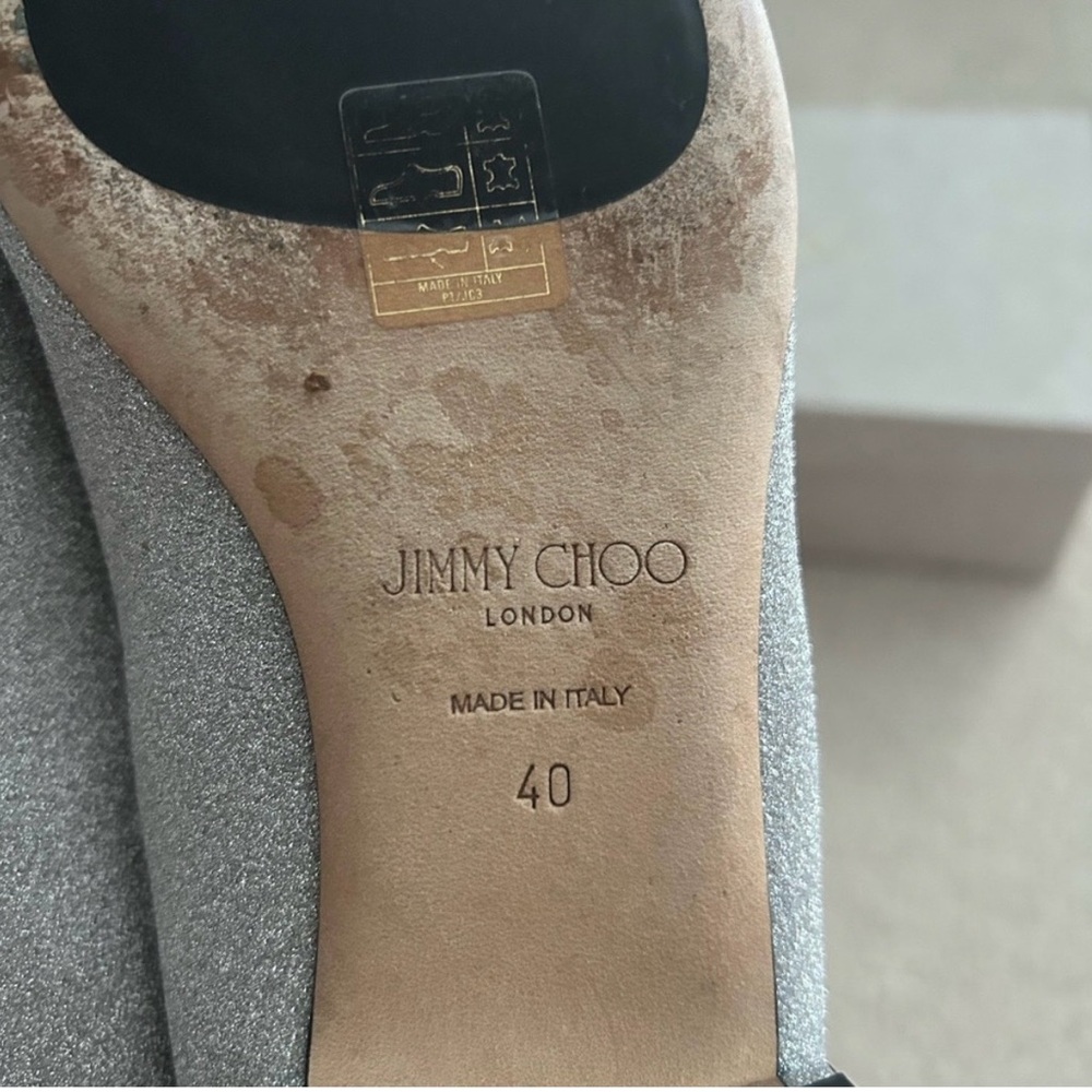 Jimmy Choo Glittering Silver Loafers - Picture 12 of 12
